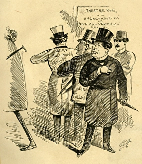Cartoon, departure of Henry Irving for America Cartoon, departure of Henry Irving for America