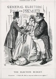 Cartoon, The Election Budget (Gladstone) Cartoon, The Election Budget (Gladstone)
