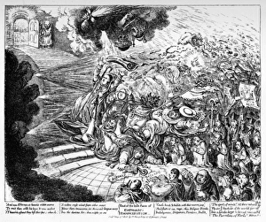Cartoon, End of the Irish Farce of Catholic Emancipation Cartoon, End of the Irish Farce of Catholic Emancipation