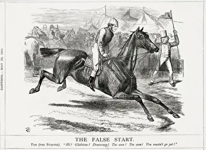 Cartoon, The False Start (Gladstone) Cartoon, The False Start (Gladstone)