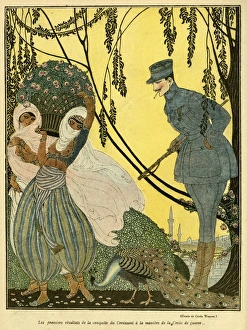 Cartoon, French relations with the Middle East, WW1 Cartoon, French relations with the Middle East, WW1