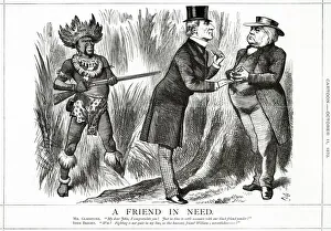 Cartoon, A Friend in Need (Gladstone and Bright) Cartoon, A Friend in Need (Gladstone and Bright)