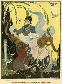 Cartoon, German relations with the Middle East, WW1 Cartoon, German relations with the Middle East, WW1