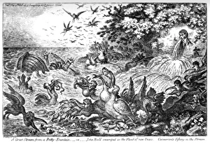 Cartoon, A Great Stream from a Petty Fountain Cartoon, A Great Stream from a Petty Fountain