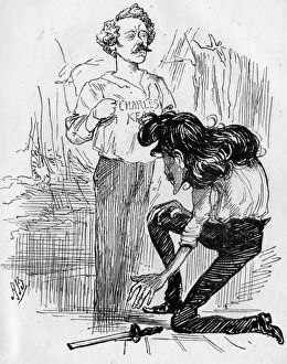 Cartoon, Henry Irving and Charles Kean Cartoon, Henry Irving and Charles Kean