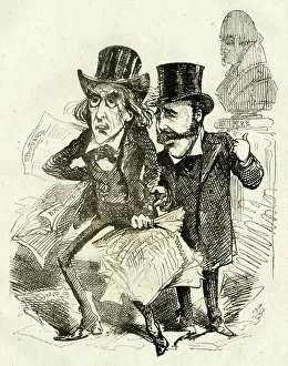 Cartoon, Henry Irving and F B Chatterton Cartoon, Henry Irving and F B Chatterton