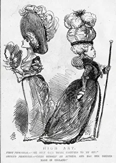Cartoon, High Art - two rival actresses Cartoon, High Art - two rival actresses