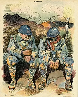 Cartoon, Holy France! WW1. Available as Framed Prints, Photos, Wall Art and  other products #14236947