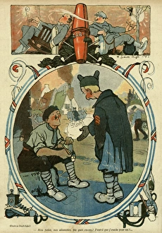 Cartoon, The importance of tobacco, WW1 Cartoon, The importance of tobacco, WW1