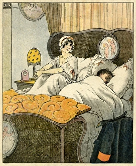 Cartoon, Insomnia, WW1 Cartoon, Insomnia, WW1