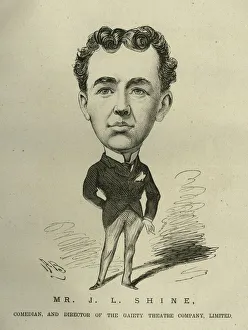 Cartoon, J L Shine, comedian and theatre director Cartoon, J L Shine, comedian and theatre director