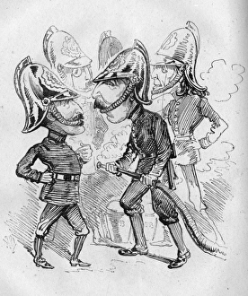 Cartoon, London theatre managers as firemen Cartoon, London theatre managers as firemen