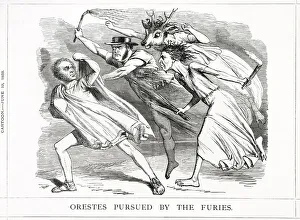 Cartoon, Orestes Pursued by the Furies Cartoon, Orestes Pursued by the Furies