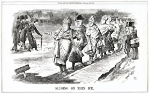 Cartoon, Sliding on Thin Ice (Roman Catholicism) Cartoon, Sliding on Thin Ice (Roman Catholicism)