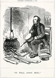 Cartoon, It Will Soon Boil! (John Bright) Cartoon, It Will Soon Boil! (John Bright)