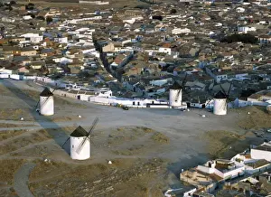 Campo De Criptana Landscape Prints: CASTILE-LA MANCHA. CAMPO DE CRIPTANA. Aerial view with typic