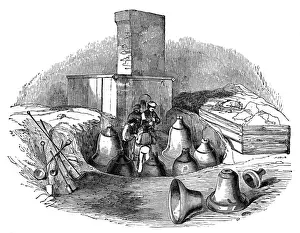 Casting-Pit of a Bell Foundry Print, c. 1830