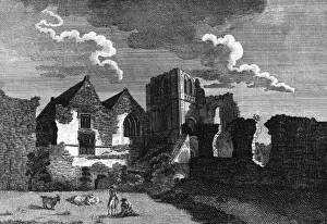 Castle Acre Castle and Priory, Norfolk Print circa 1770