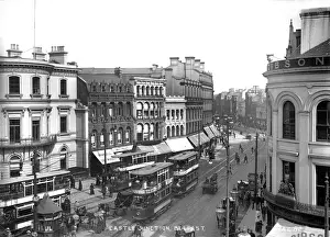 Horse Drawn Vehicles In Belfast Prints: Castle Junction, Belfast