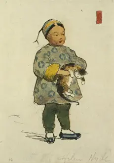 The Cat and the Cherub Print, 1897