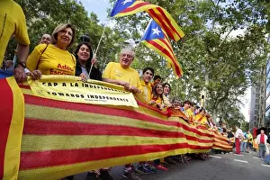 Catalan Way Print: 400km Human Chain for Independence