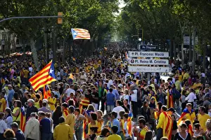 Catalan Way Print: 400km Human Chain for Catalan Independence