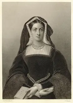 HenryVIII Prints: Catherine of Aragon Print, 16th-century portrait