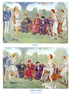 Cause and Effect by Wallis Mills - tennis fashion cartoon Cause and Effect by Wallis Mills - tennis fashion cartoon
