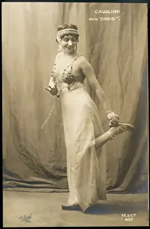 Historical Performing Arts Prints: Cavalieri / Thais Postcard