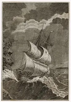 British Explorers History Prints: Cavendish / Magellan