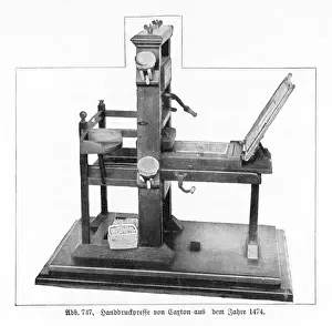 William Caxton Biography Prints: CAXTONs PRESS 1474