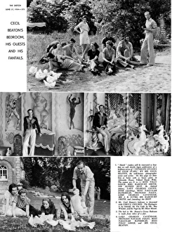 Cecil Beatons bedroom, his guests and his fantails Cecil Beatons bedroom, his guests and his fantails