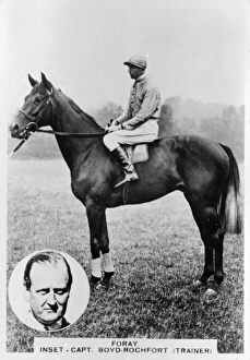 Cecil Boyd-Rochfort (inset) and jockey on Foray Cecil Boyd-Rochfort (inset) and jockey on Foray
