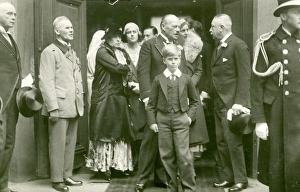 Cecile of Greece wedding, Prince Philip in foreground Cecile of Greece wedding, Prince Philip in foreground