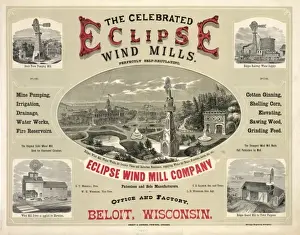Windmill Architecture Prints: The celebrated eclipse wind mills
