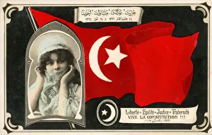 Celebrating the New Turkish Constiution - French postcard Celebrating the New Turkish Constiution - French postcard