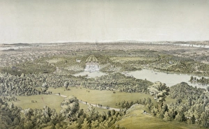 Central Park New York City looking south from the observator Central Park New York City looking south from the observator