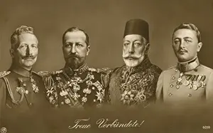 German Kaiser Wilhelm II Prints: Four Central Powers of the First World War