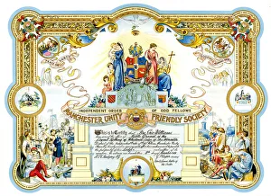 Certificate, Independent Order of Odd Fellows Certificate, Independent Order of Odd Fellows