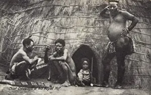 Traditional African Hut Prints: Cetewayo - King of the Zulus