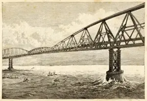19th Century Railway Engineering Prints: Channel Bridge 2