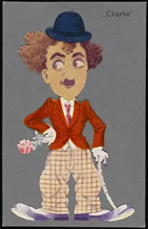 Charlie Chaplin Print - Cartoon Portrait