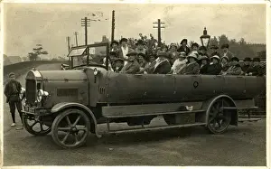 Charabanc Outing Print, Ramsbottom, Lancashire, 1910s
