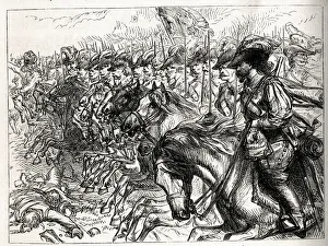 Charge of French cavalry at the Battle of Neerwinden or Landen Charge of French cavalry at the Battle of Neerwinden or Landen