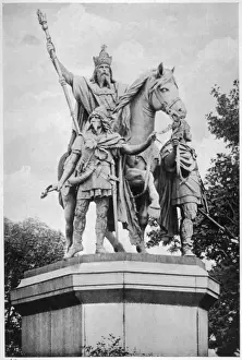 Holy Roman Emperor Prints: Charlemagne Statue