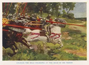 Medieval Warfare Art Prints: Charles Bold in Action