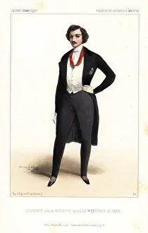 Charles Clarence as Rodolphe in Les Mysteres de Paris, 1844 Charles Clarence as Rodolphe in Les Mysteres de Paris, 1844