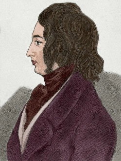 Charles Dickens (1812-1870). British novelist. Drawing. Colo Charles Dickens (1812-1870). British novelist. Drawing. Colo