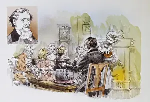 Carol Prints: Charles Dickens - Christmas Carol Print circa 1843