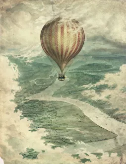 Charles Greens Nassau balloon over Medway, Kent Charles Greens Nassau balloon over Medway, Kent